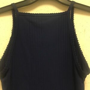 Forever 21 Womens Dark Blue Knit Top / Bodysuit